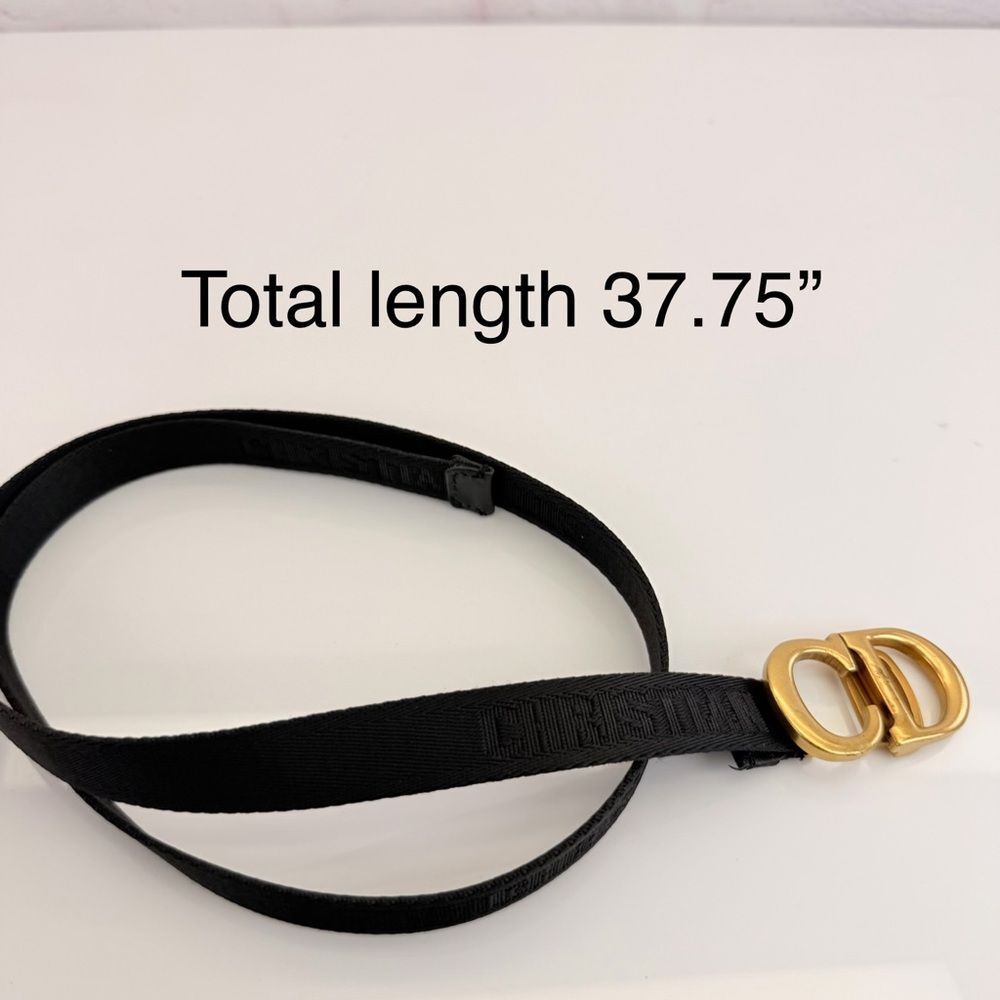 Christian Dior Black Nylon Saddle CD Belt Jacquard - Picture 10 of 10